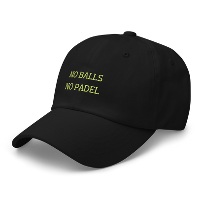 no balls no padel dad hat