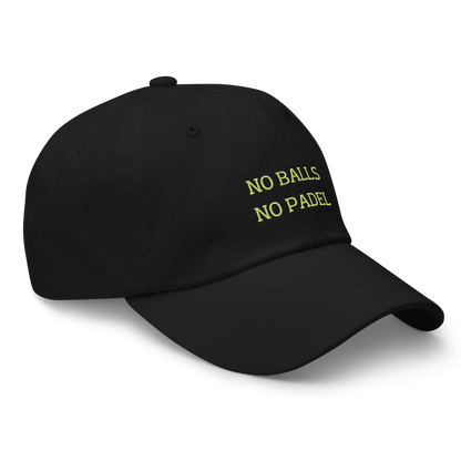 no balls no padel dad hat