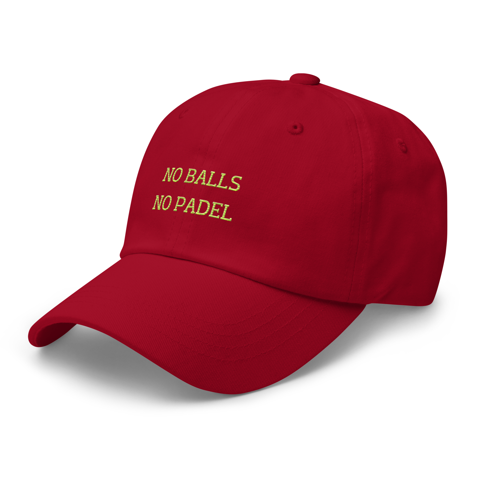 no balls no padel dad hat