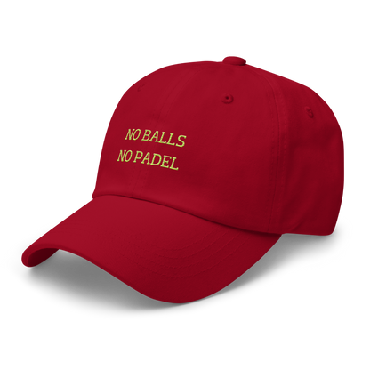 no balls no padel dad hat