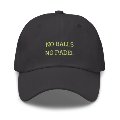 no balls no padel dad hat