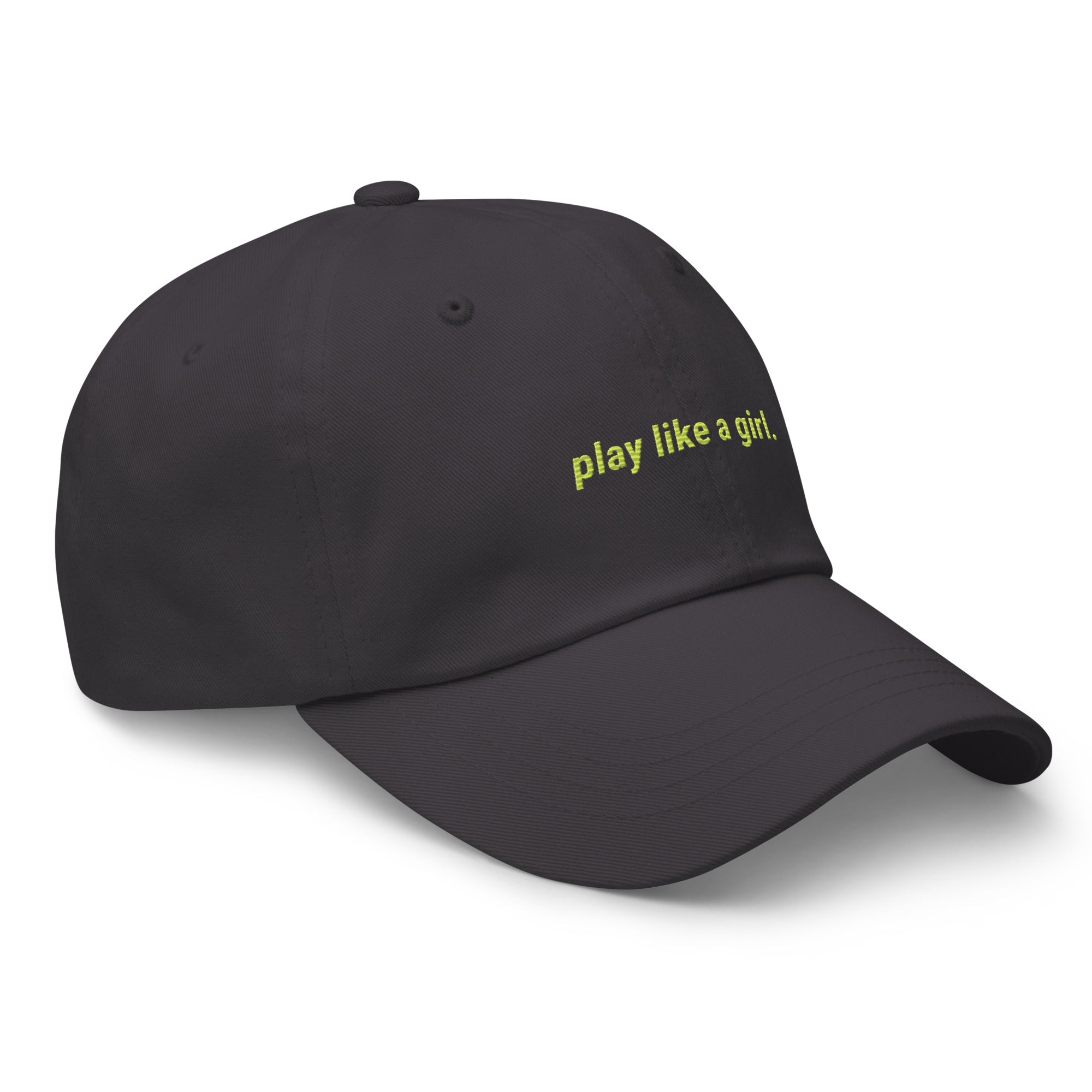 play like a girl dad hat