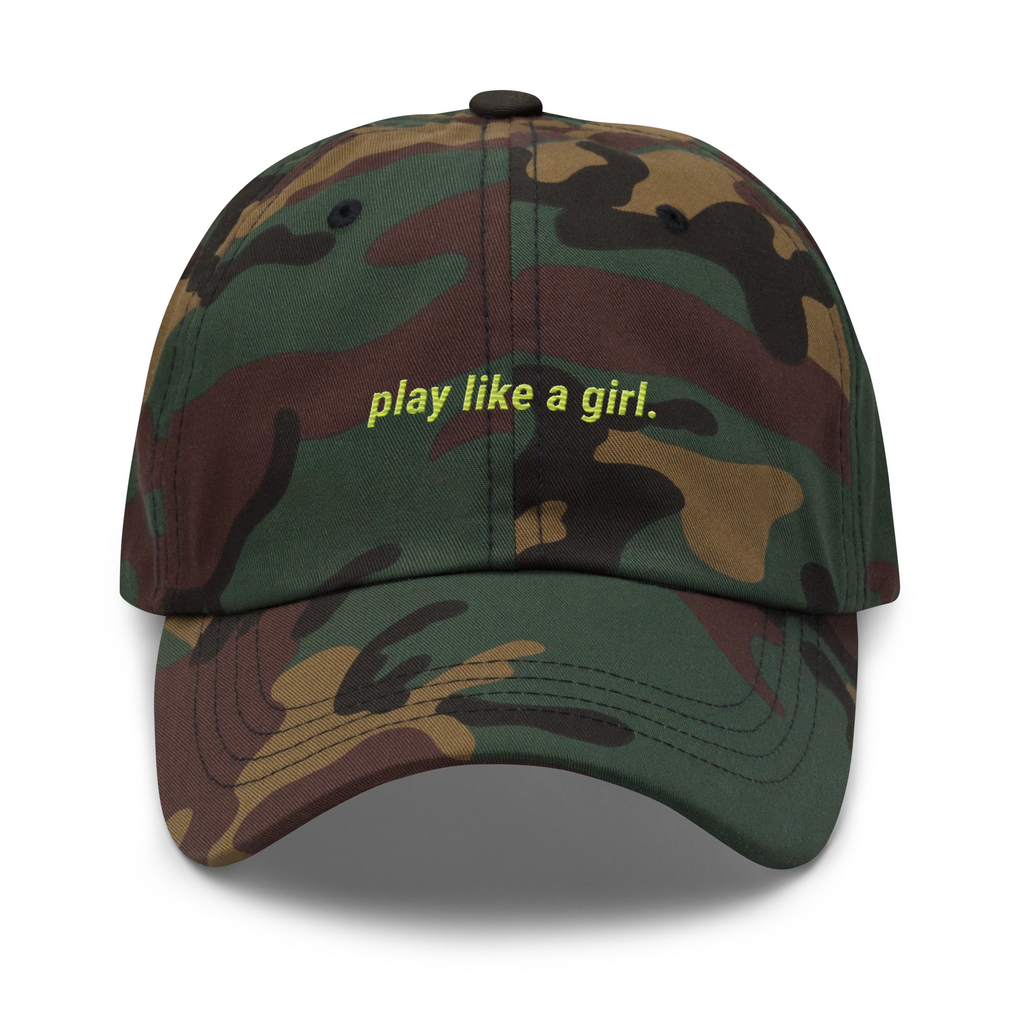 play like a girl dad hat