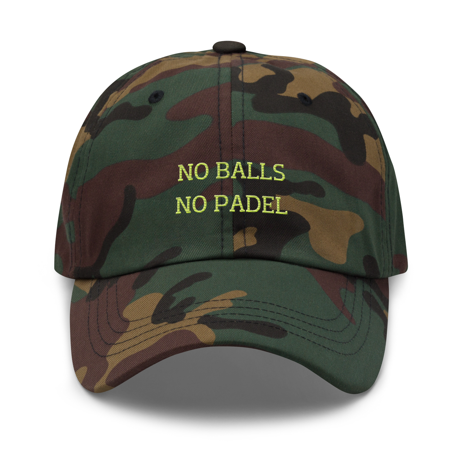 no balls no padel dad hat