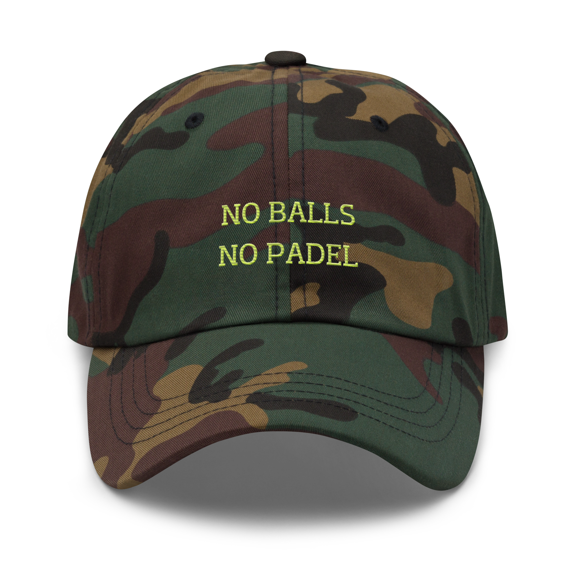 no balls no padel dad hat