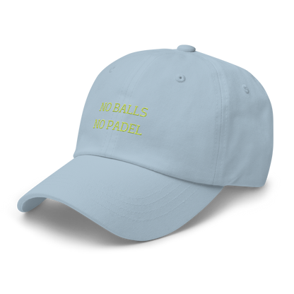 no balls no padel dad hat