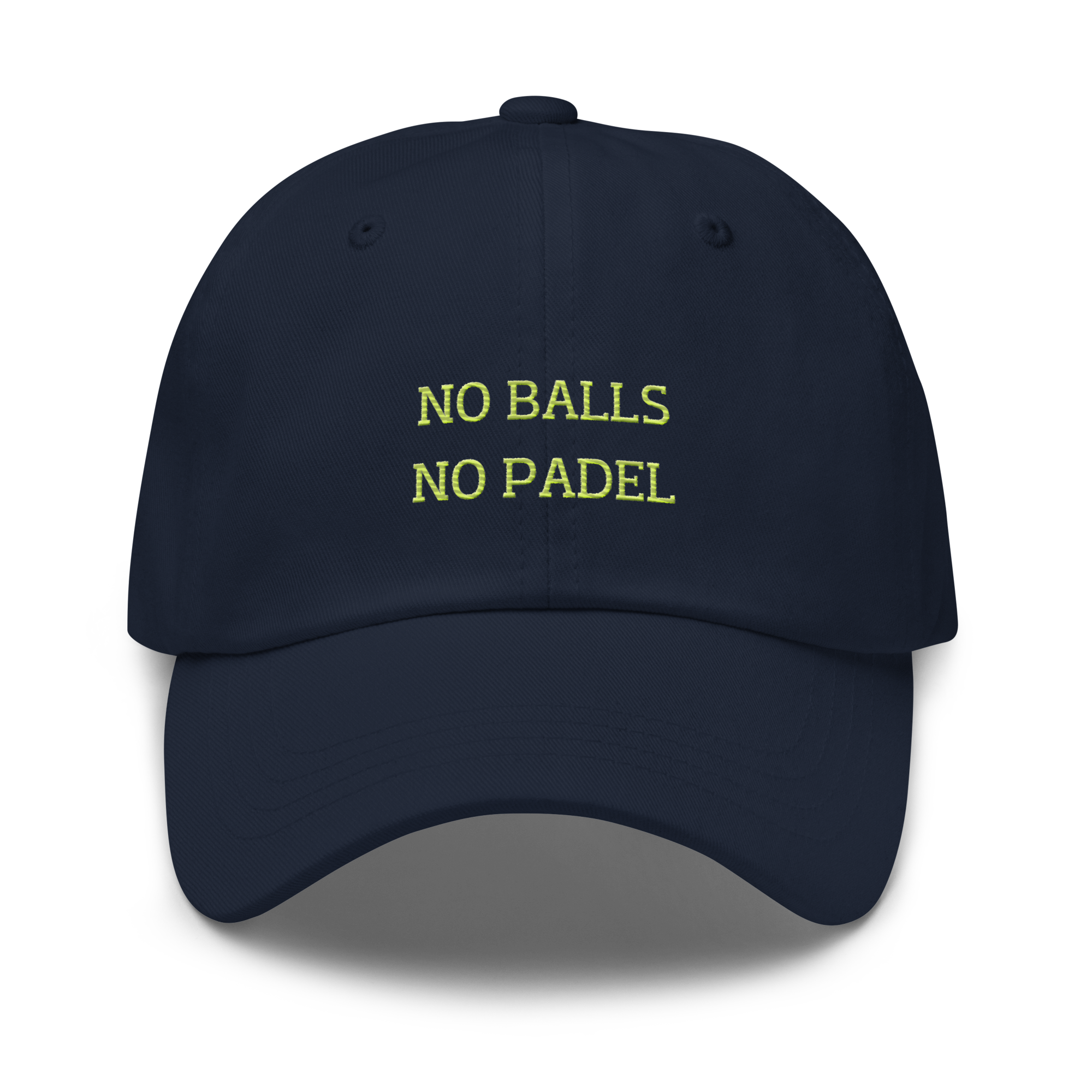 no balls no padel dad hat