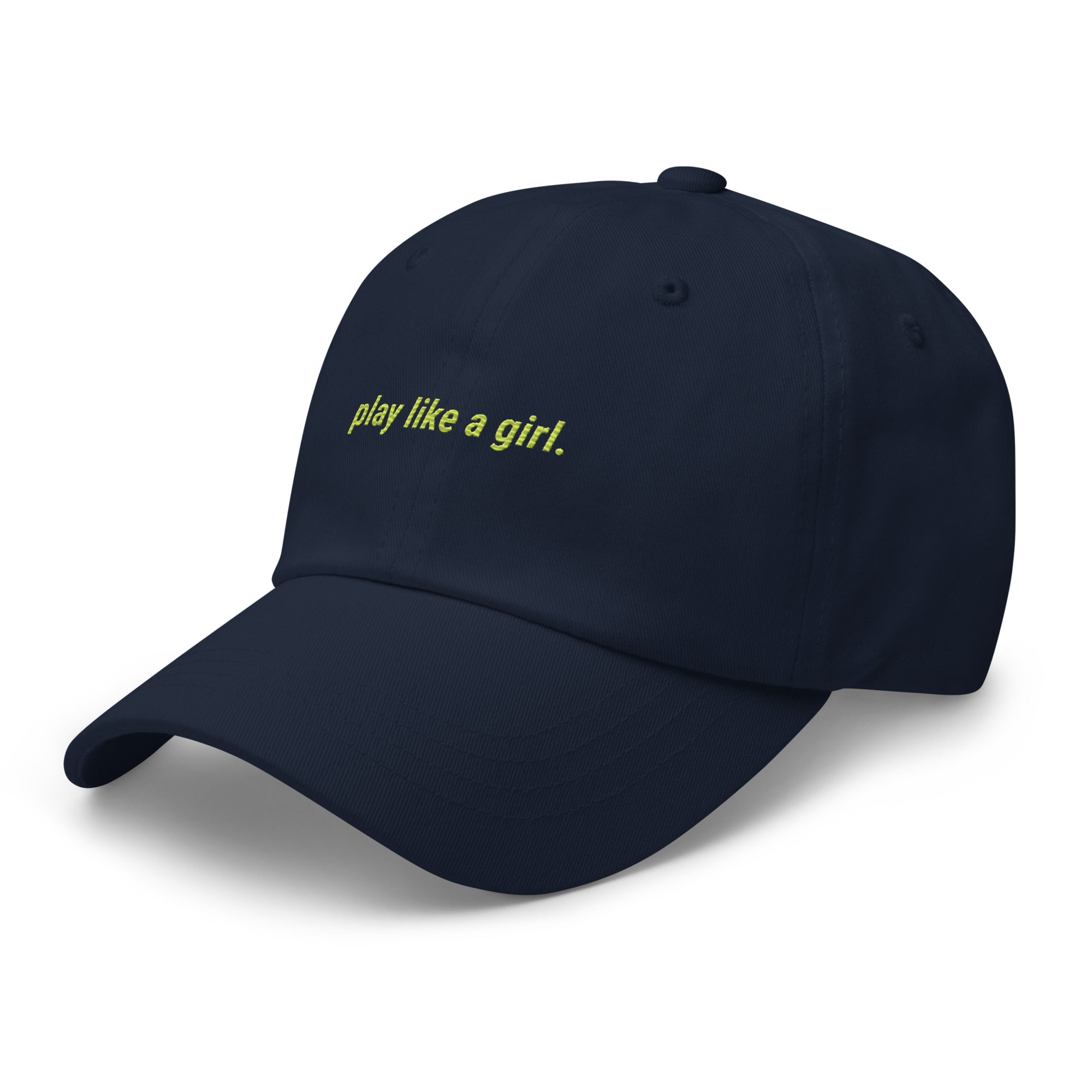 play like a girl dad hat