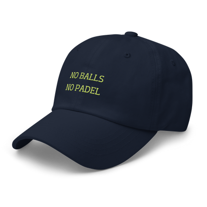 no balls no padel dad hat