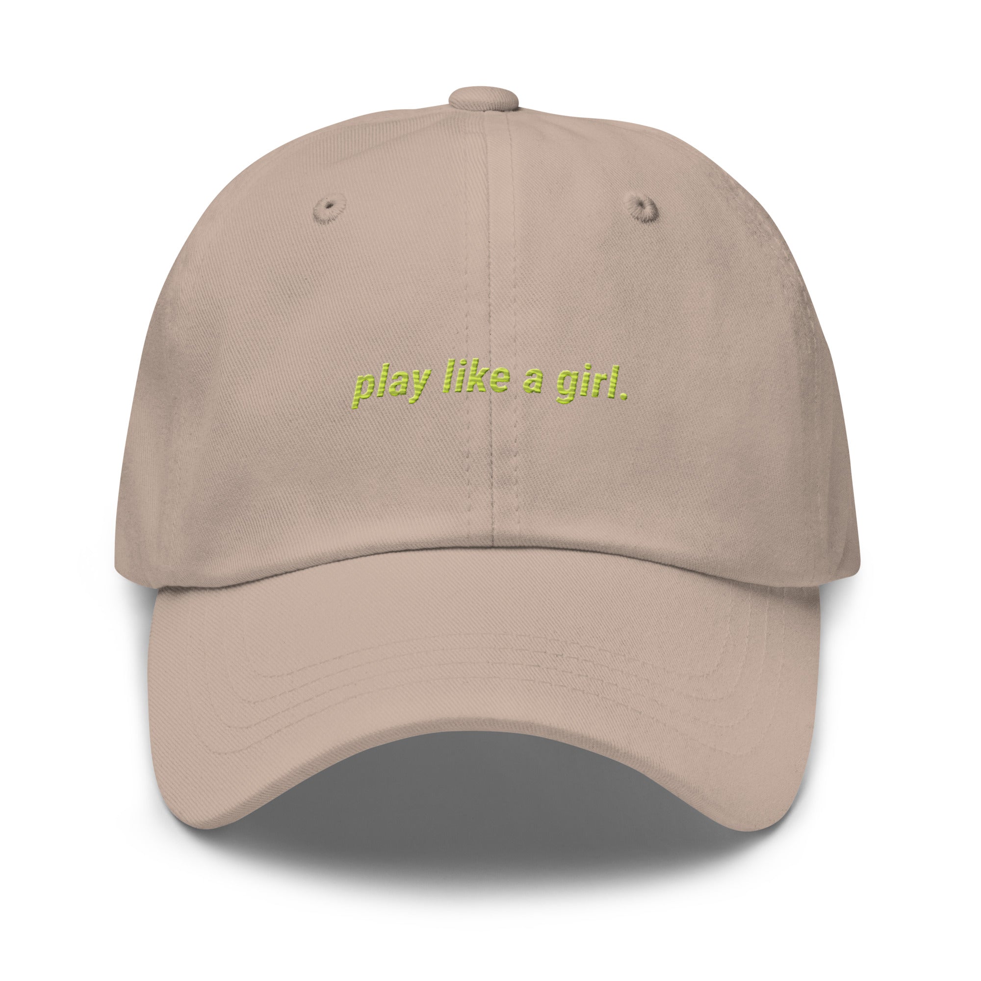 play like a girl dad hat