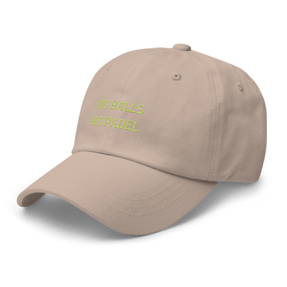 no balls no padel dad hat