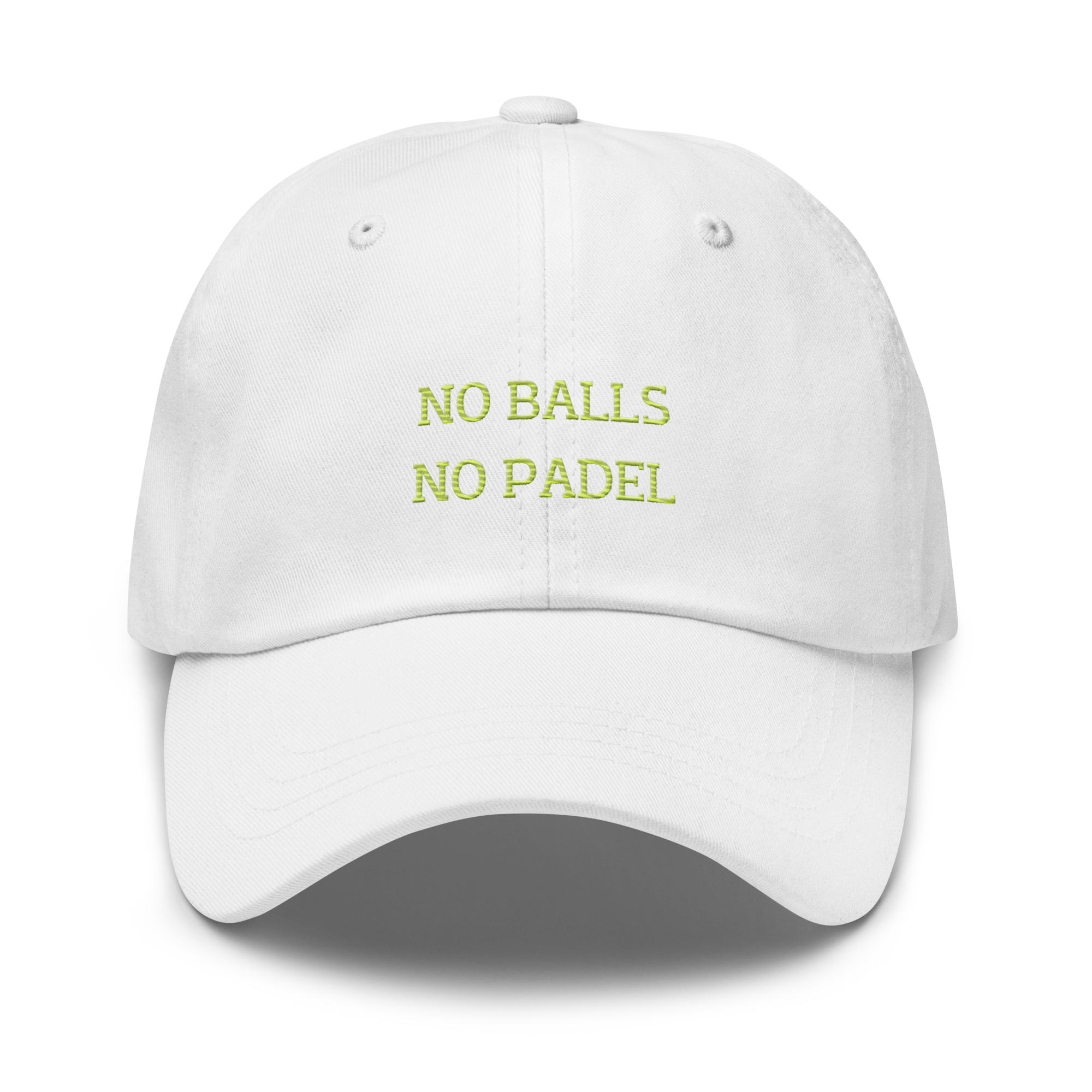 no balls no padel dad hat