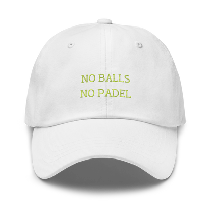 no balls no padel dad hat