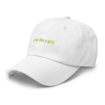 play like a girl dad hat