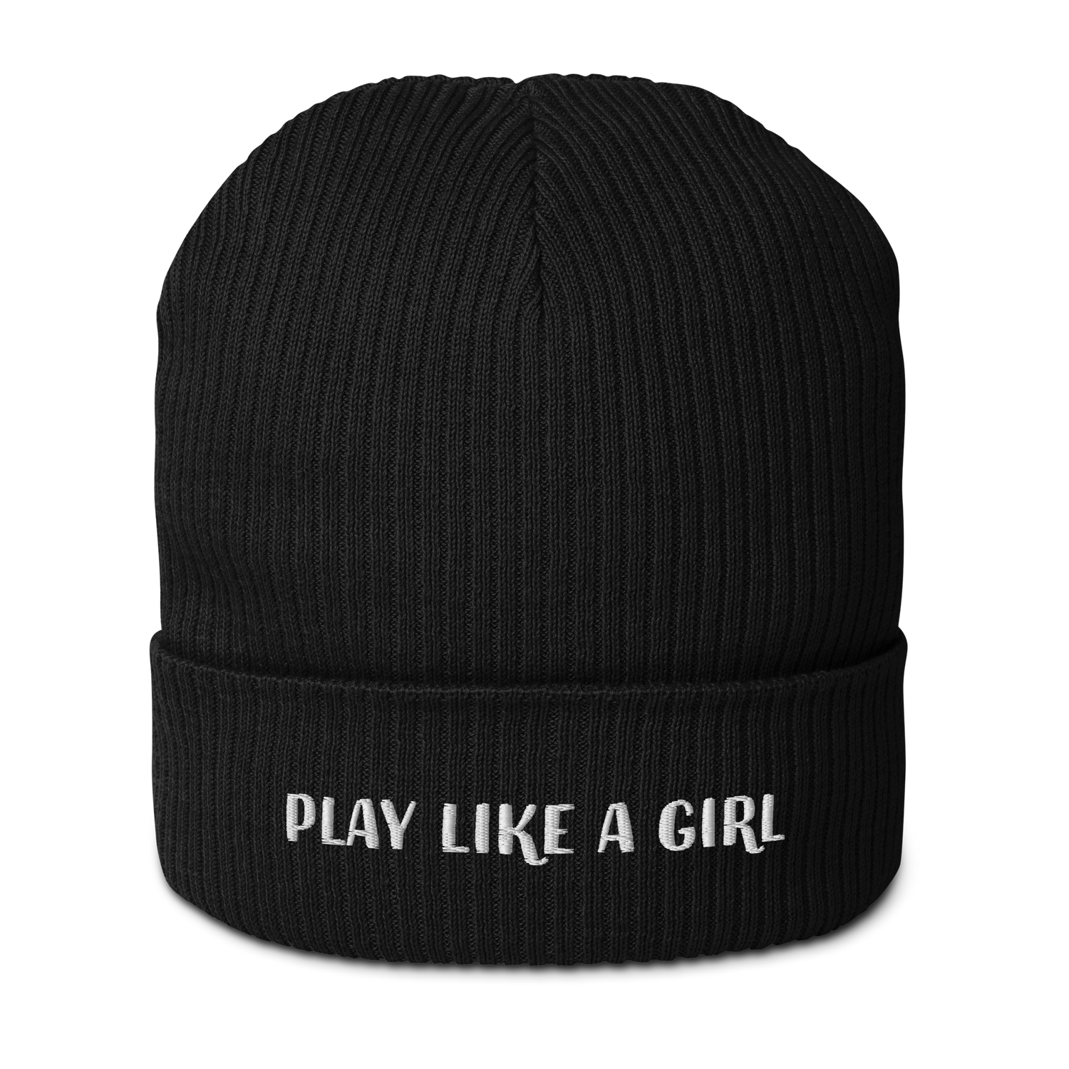 play like a girl beanie