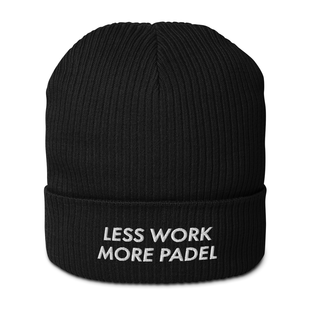 less work more padel beanie