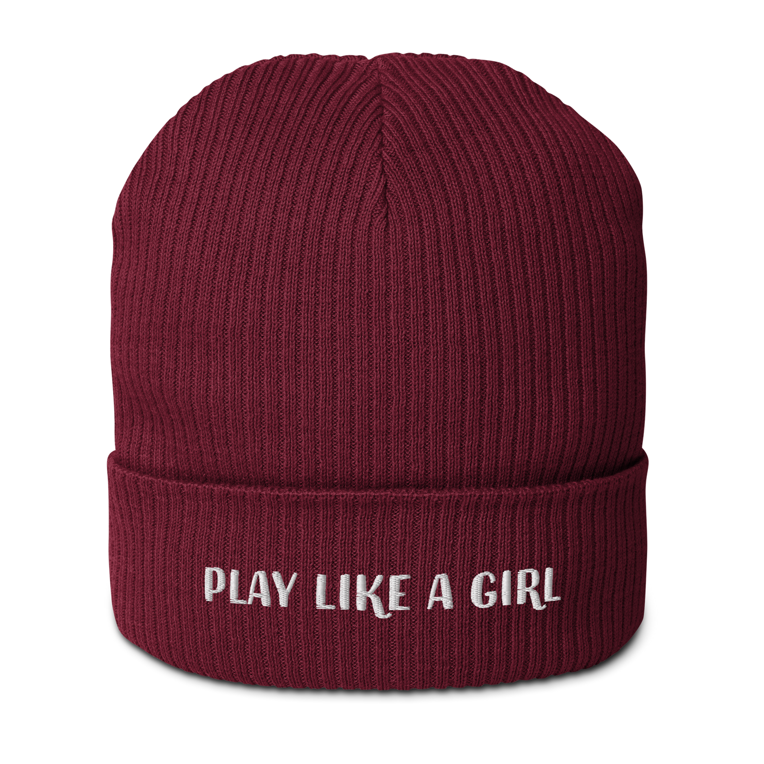 play like a girl beanie