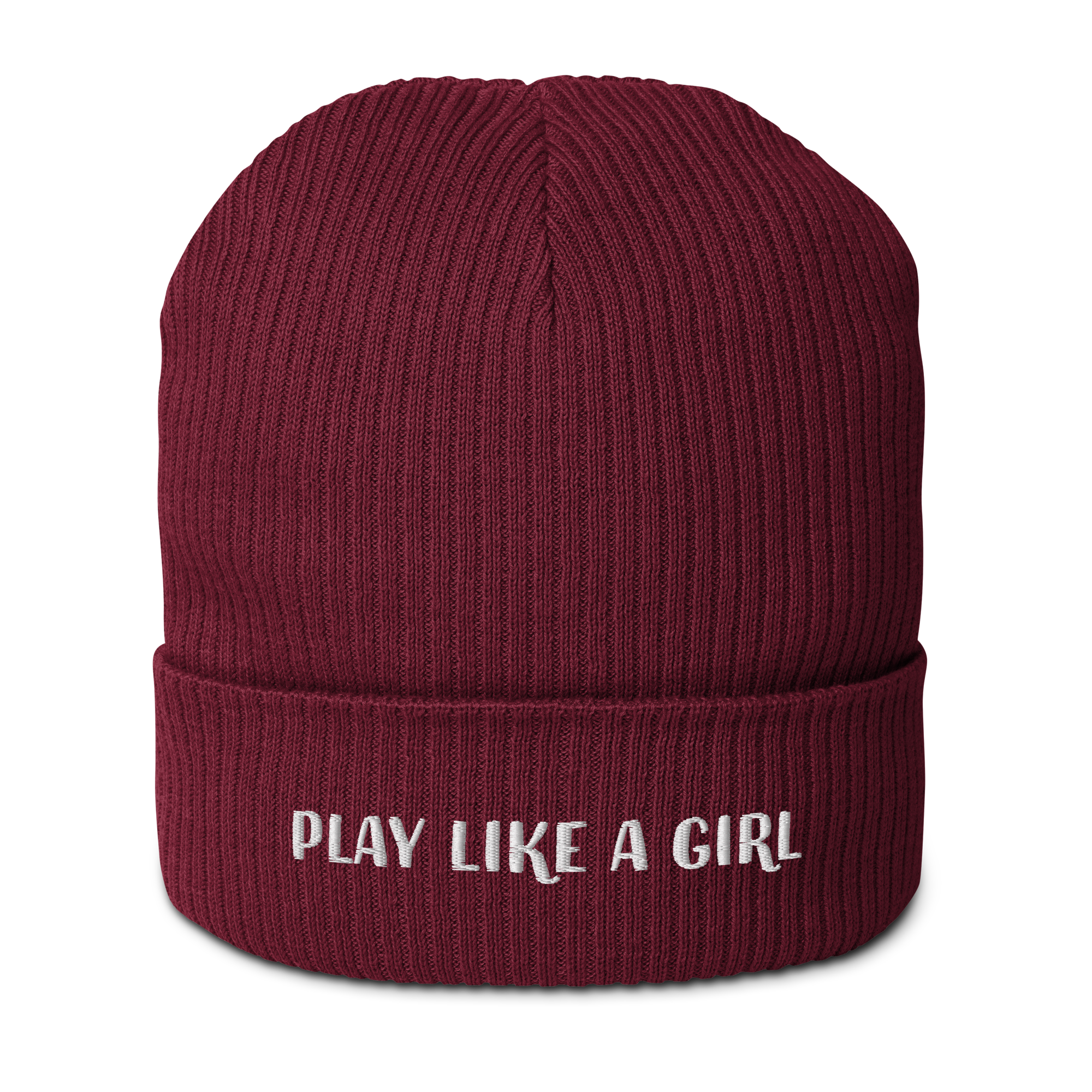 play like a girl beanie