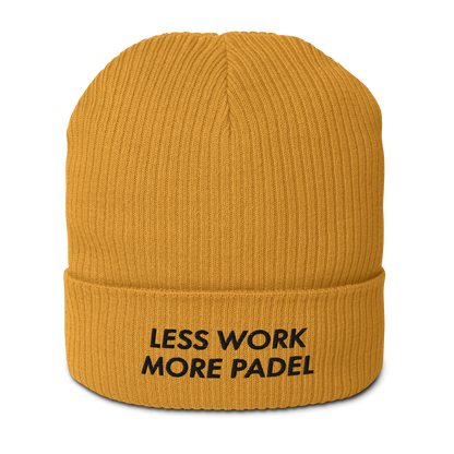 less work more padel beanie