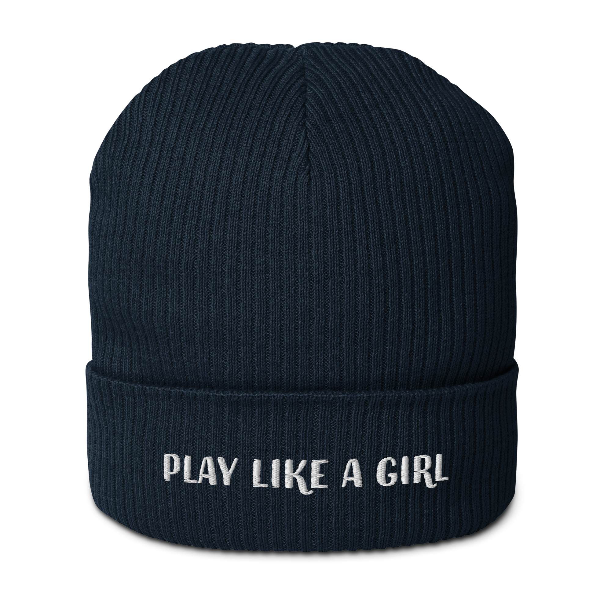 play like a girl beanie