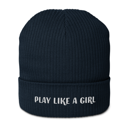 play like a girl beanie