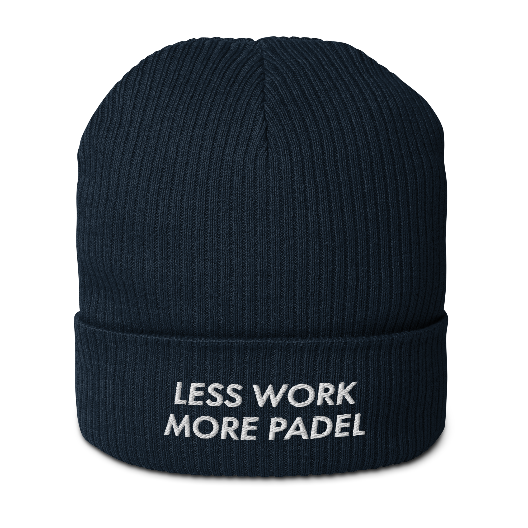 less work more padel beanie