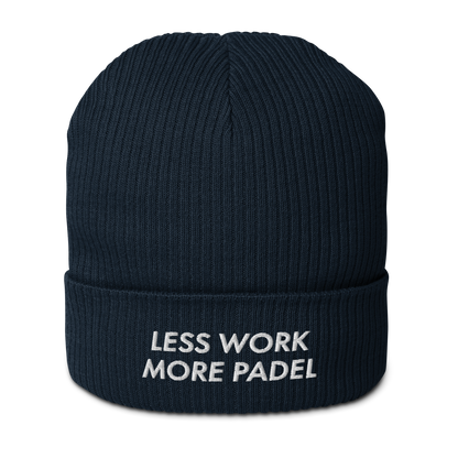 less work more padel beanie