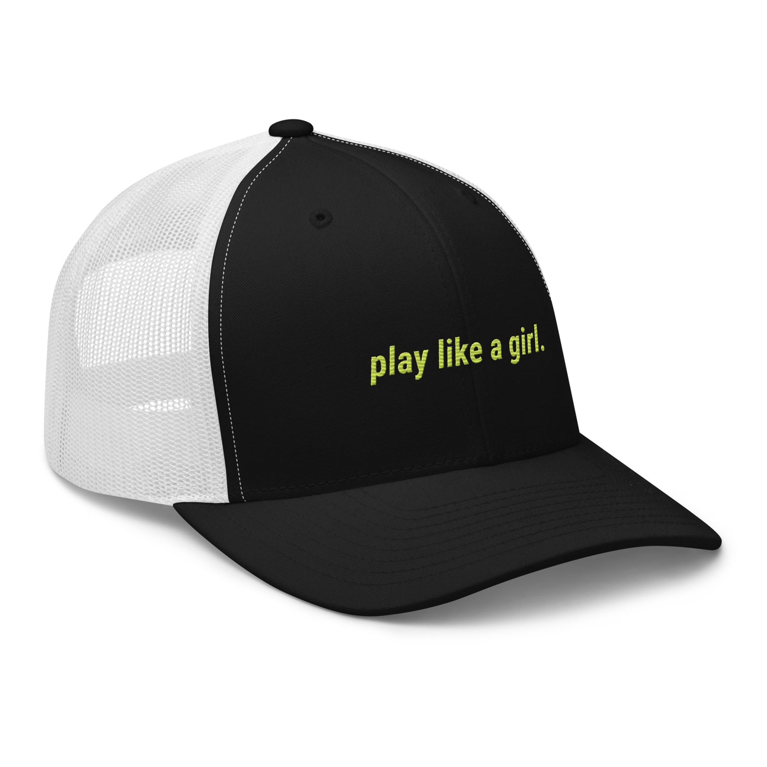 play like a girl Trucker Cap