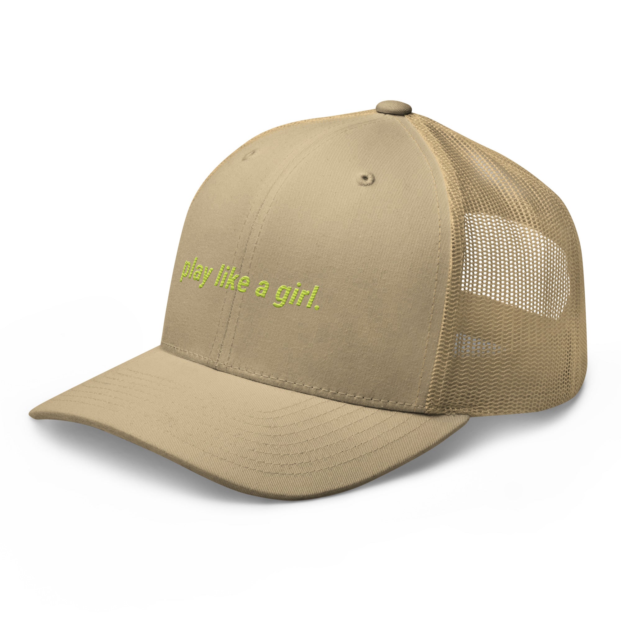 play like a girl Trucker Cap