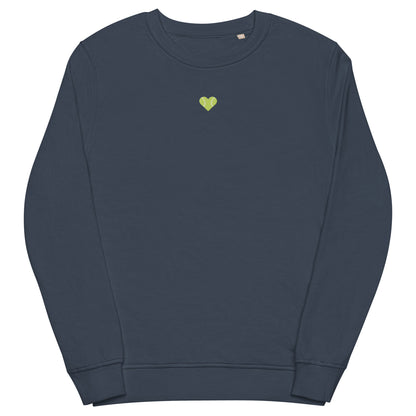 heart organic sweatshirt