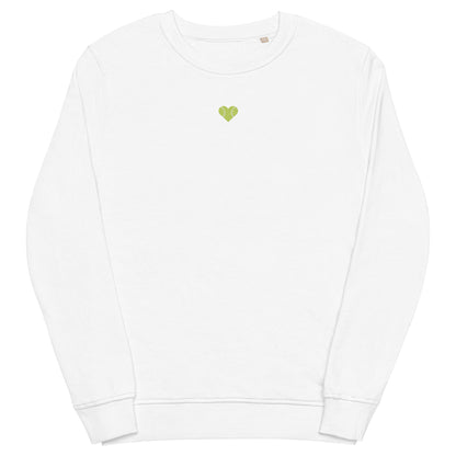 heart organic sweatshirt